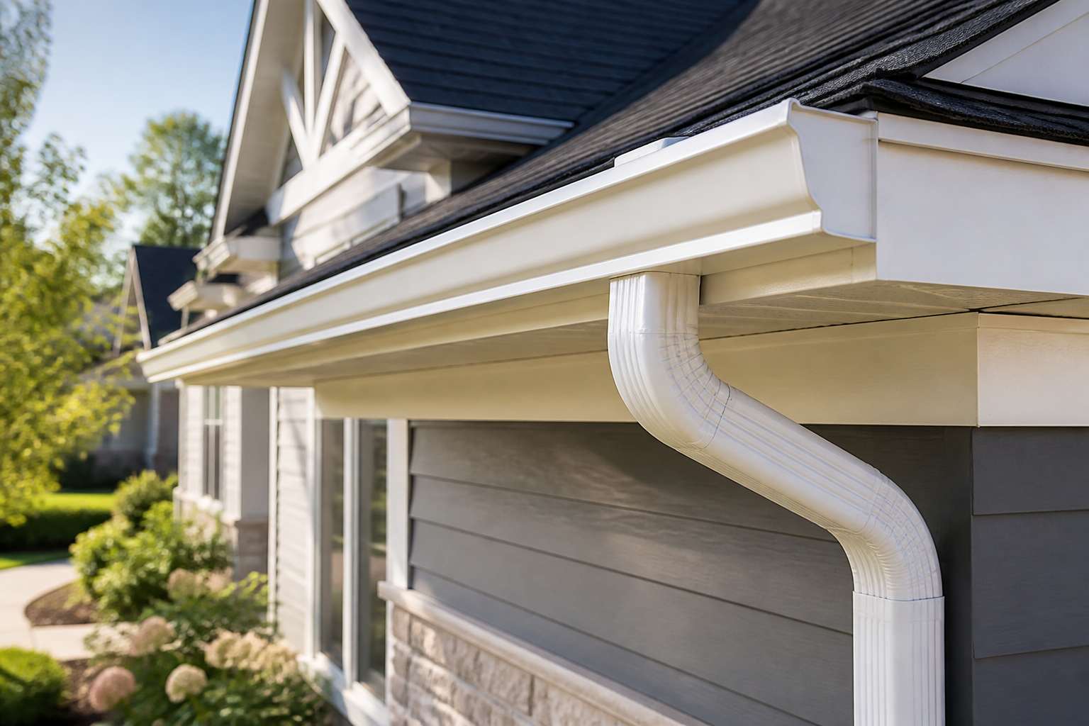 Premium seamless gutter installation — PeakFlow Charlotte NC